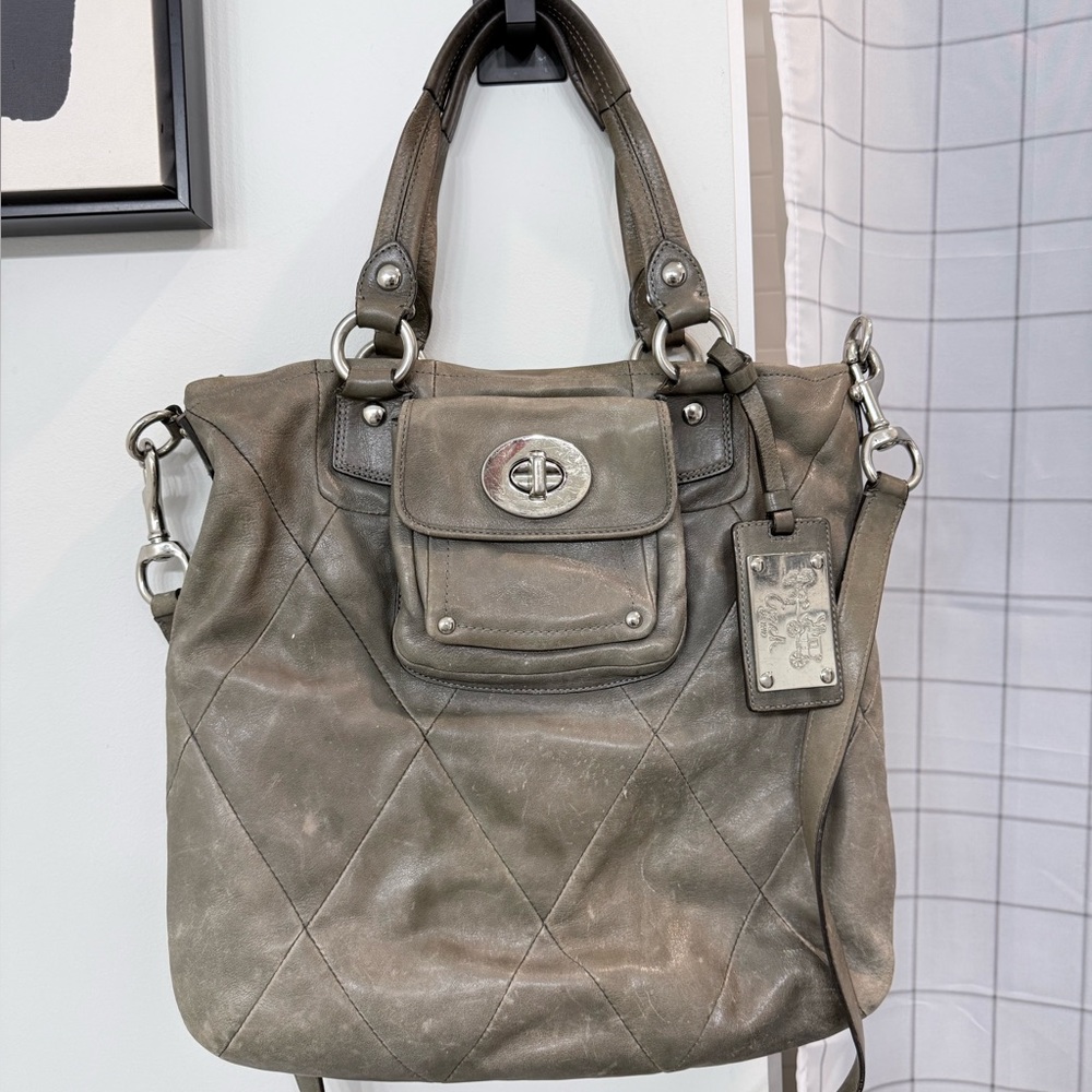 Vintage RARE Coach Limited Edition "Kira" Quilted Leather Shoulder Bag